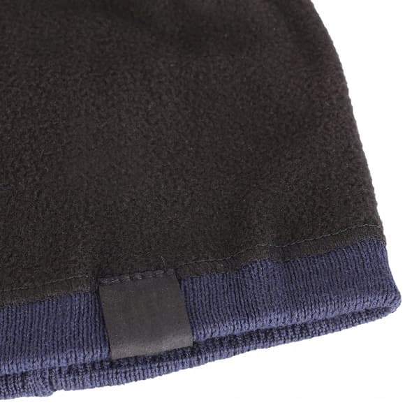 Herre vinter varm kasket med delikat striber i fleece, marineblå MORAJ