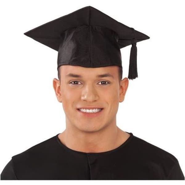 Vuxen Graduate Hat - Svart - Fancy Dress Accessory