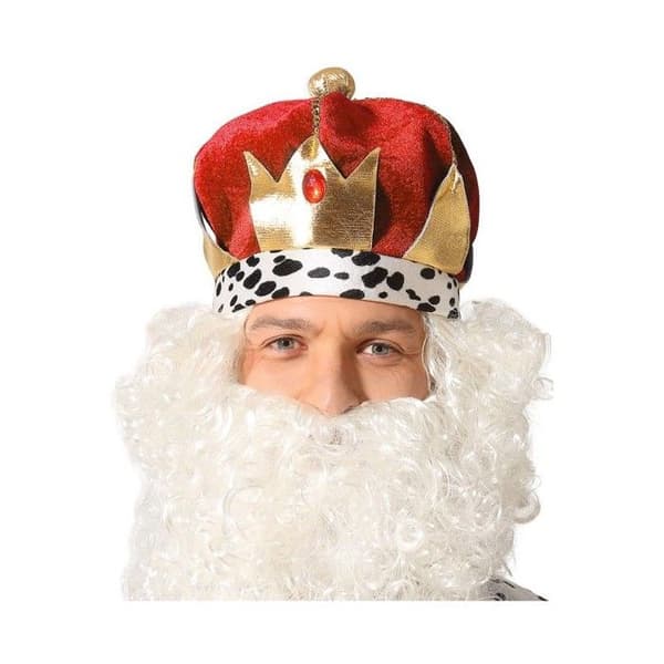 Red King Hat - ATOSA - Vuxen kostym accessoar - Röd sammet och guld lamé