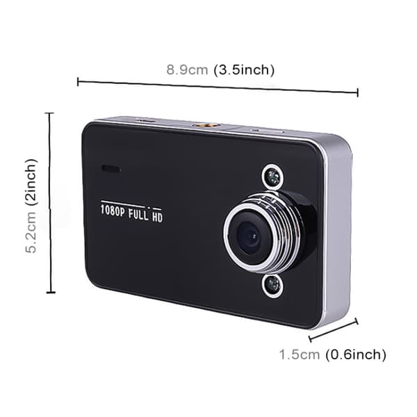K6000 Bilkamera 2.3" Skjerm Full HD 1080P