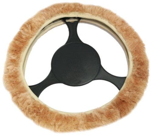 IWH ohjauspyörän suojus (P x L x K) 350 x 350 x 40 mm aito karitsannahka beige 35 - 41 cm (102712)