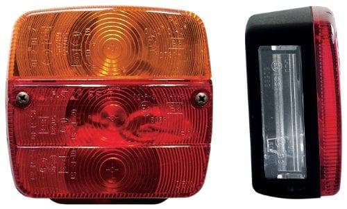 IWH släpbakljus, 4-kammar, utan glödlampor 12 volt, bromsljus, blinkers, bakljus, registreringsskyltsljus - 1 st (616111)