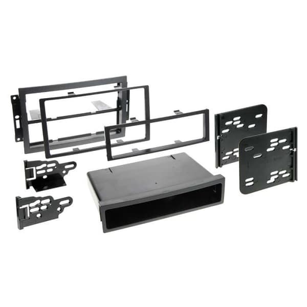 2-DIN frontadapter - ACV - Chrysler / Jeep - Svart - Med förvaringsfack