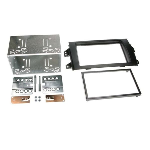 Fasadbaksadapter 2-DIN - ACV - Fiat Sedici / Suzuki SX 4 2006 - Svart - Lätt installation