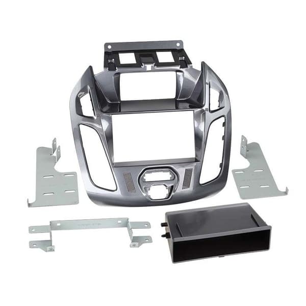2-DIN ACV frontplatta adapter för Ford Transit Connect 2013 med förvaringsfack - Svart