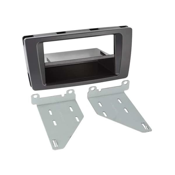 2-DIN-fasadadapter med förvaringsfack Skoda Octavia 2004-&gt;2013 svart