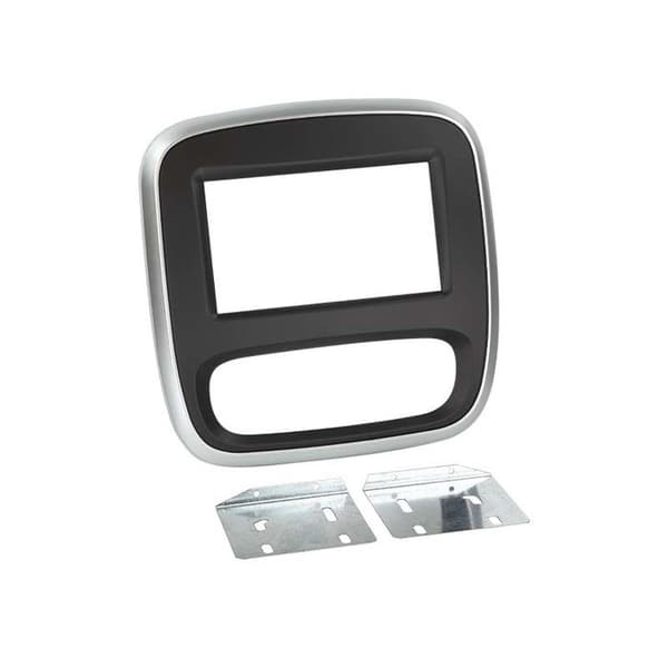 Framskiva 2-DIN för Renault Trafic/Opel Vivaro 14&gt; svart/grå
