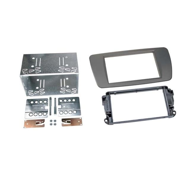 Fasadadapter 2-DIN Seat Ibiza 2008 - ACV - conemara grå - Grå - fascia adapter - Bil