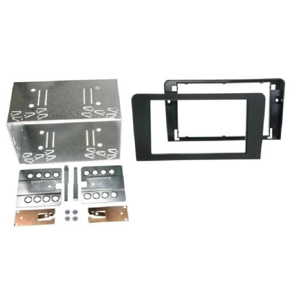 2DIN Car Radio Support Kit - GENERISK - Audi A3 8P - Rubber touch - Svart - 2008