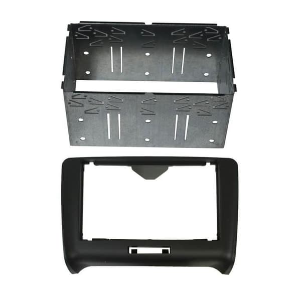 Svart dubbel DIN bilradio fascia adapter med metallbur Audi TT 2007 >