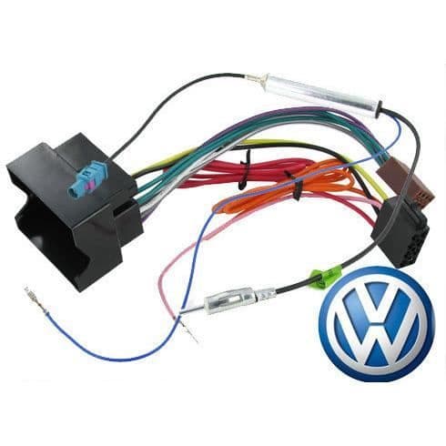 2 DIN Bilradio Fascia - Volkswagen - ISO Adapter - Fakra Support - Universal - Svart