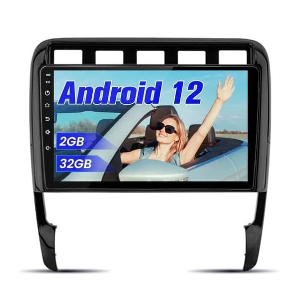 AWESAFE Android 12 bilradio för Porsche Cayenne 9PA 2002-2010(2GB+32GB)9 tum med Carplay GPS WiFi Bluetooth Android Auto