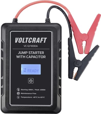 VOLTCRAFT hurtigstartsystem VC-12/1000A VC-13998130 startstrøm (12 V) = 500A kondensatorteknologi