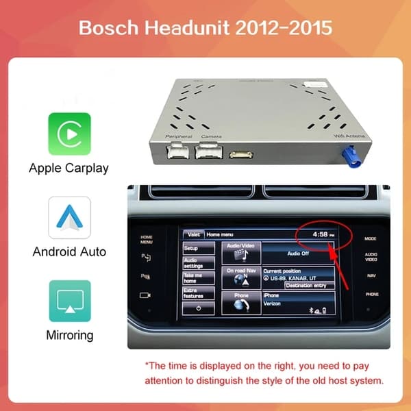 Carplay Android Auto -laatikko, langaton yhteys, navigointi-integraatio, 2015-2016 Bosch