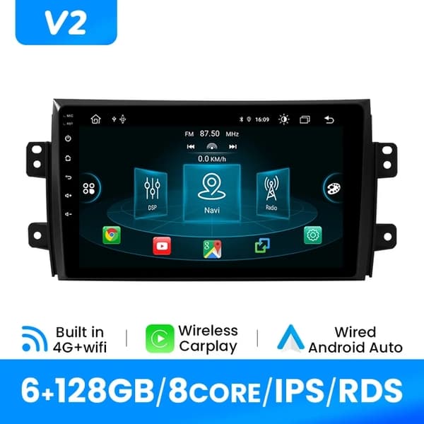 Carplay, Trådlös Anslutning, Multimediell GPS, V1 (4G 32G) OBD-kamera