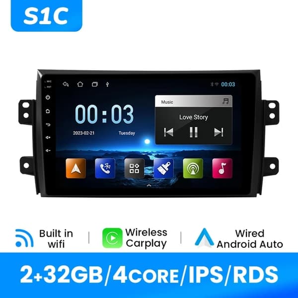 Carplay, Trådlös Anslutning, Multimediell GPS, V1 (4G 32G) OBD-kamera