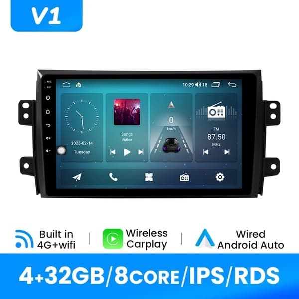 Carplay, Trådlös Anslutning, Multimediell GPS, V1 (4G 32G) OBD-kamera