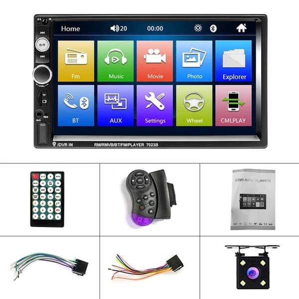Autostereo, Multimedia MP5-soitin, 7 tuuman kosketusnäyttö, KAUKO-OHJAIMELLA