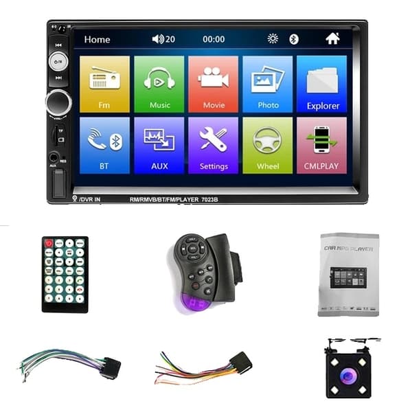 Autostereo, Multimedia MP5-soitin, 7 tuuman kosketusnäyttö, KAUKO-OHJAIMELLA