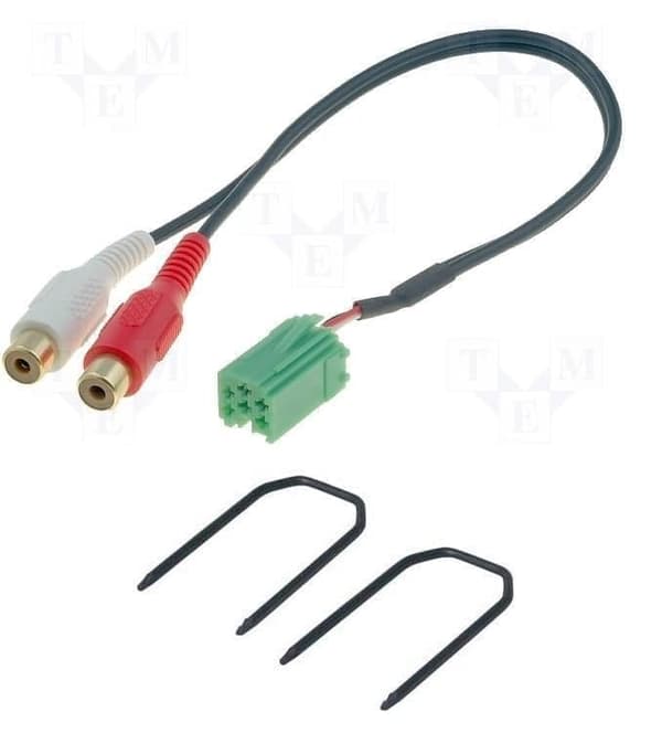 AUX-IN INPUT ADAPTER LEAD CABLE MP3 + KEYS fits RENAULT CLIO MEGANE 2005 ONWARDS