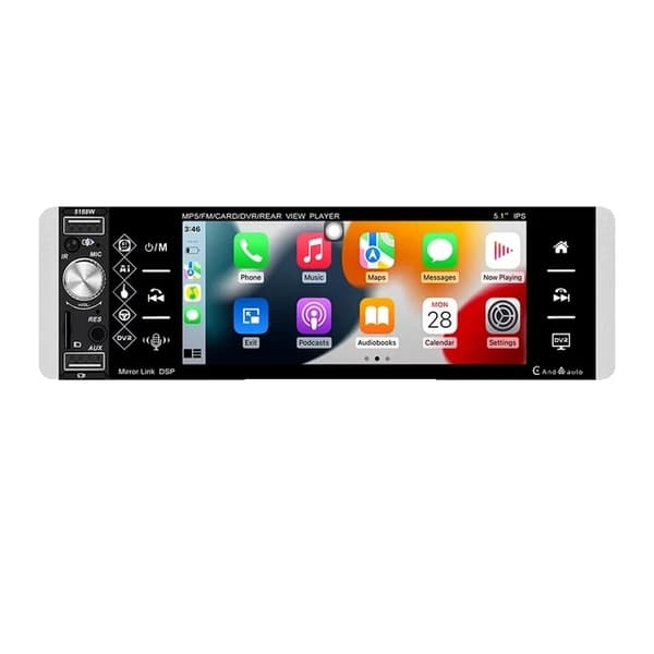 Carplay-autoradio, Android Auto, Bluetooth-vastaanotin, Carplay mikrofonilla Carplay with MIC