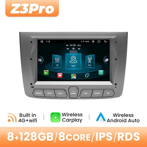 Bilradioafspiller, Trådløs Carplay, Android 12, 8GB 128GB OBD Cam