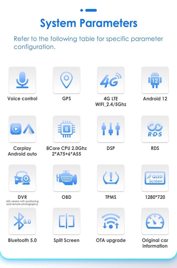 Bil Multimedia Spelare, Navigations GPS, Android 12, S3