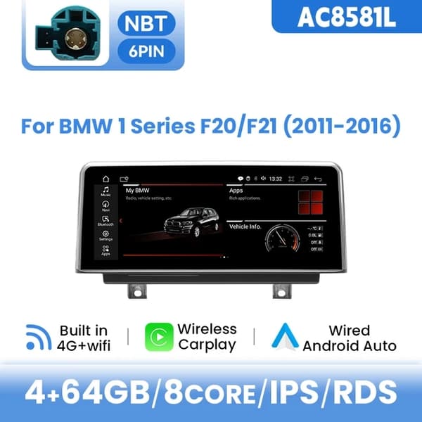 CarPlay Android 12, Trådlös Anslutning, Multimediell GPS, F20 WIFI-32G Kamera