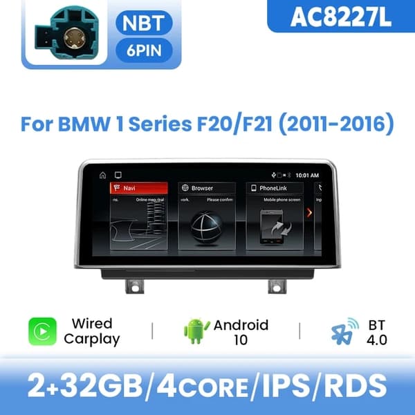 CarPlay Android 12, Trådlös Anslutning, Multimediell GPS, F20 WIFI-32G Kamera