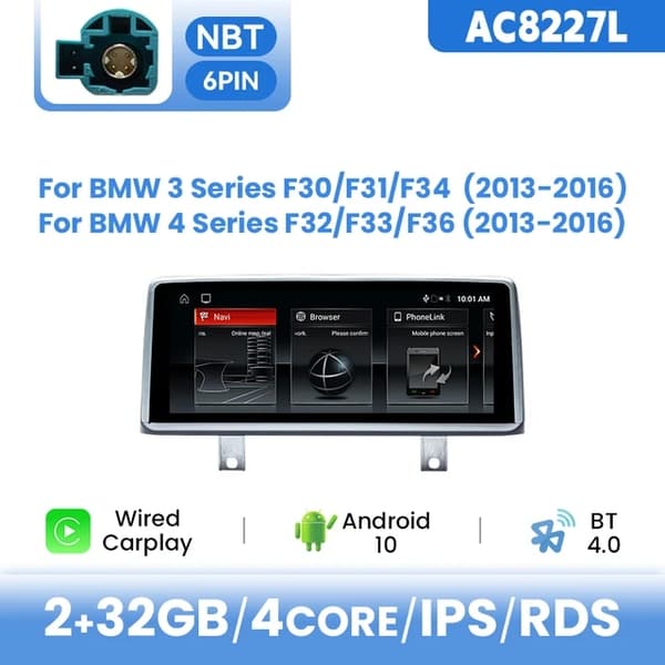 CarPlay Android 12, Trådlös Anslutning, Multimediell GPS, F20 WIFI-32G Kamera