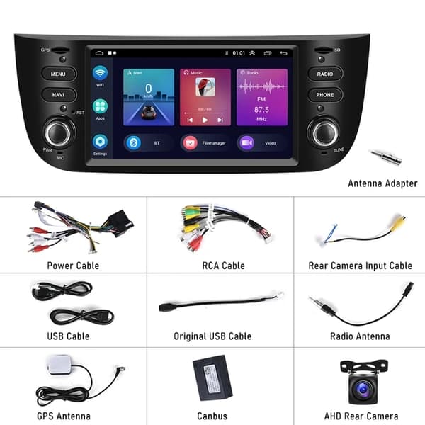 Bil DVD-afspiller, Android 11, Carplay-kompatibilitet, WIFI-forbindelse, med OBD