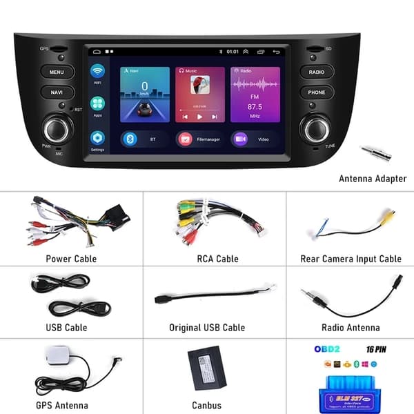 Bil DVD-afspiller, Android 11, Carplay-kompatibilitet, WIFI-forbindelse, med OBD