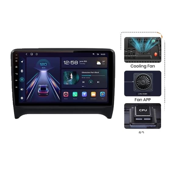 Autostereo, monimedia navigointi, Carplay integraatio, 4G-WIFI 6GB-128GB