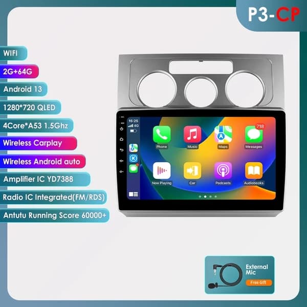 Android bilradio, multimedie Carplay, GPS, S8