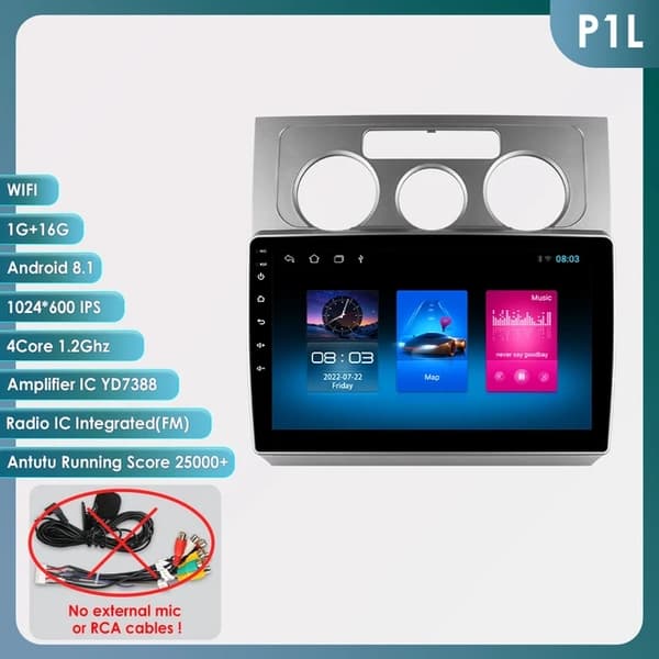 Android bilradio, Multimedia Carplay, GPS, S8