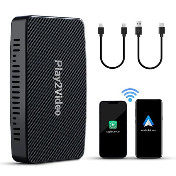 Ottocast Play2Video PRO trådløs adapter Android Auto / Apple CarPlay Netflix YouTube