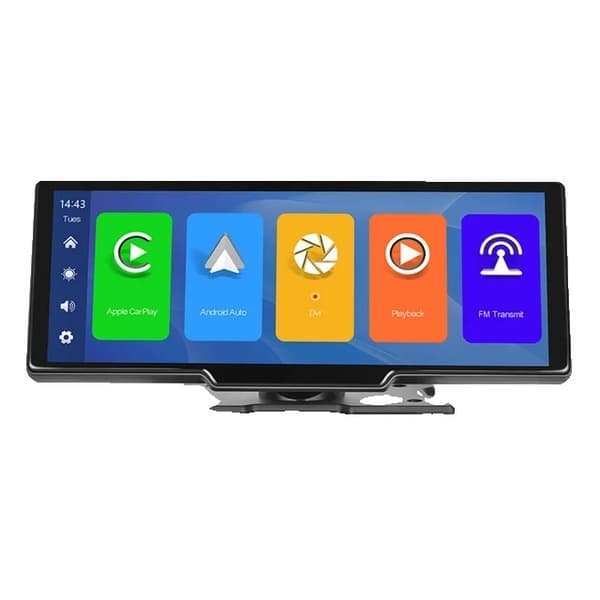 Carplay & Android Auto -multimediasoitin, langaton videon tallennus, AI-ääniohjaus, 93 Monitori