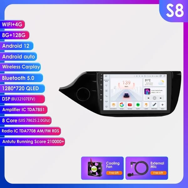 Android-autostereo, Carplay, GPS, S7