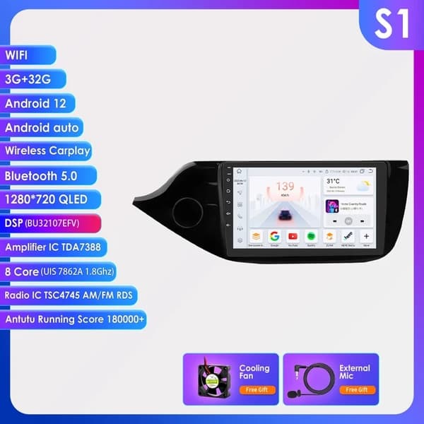 Android-autostereo, Carplay, GPS, S7