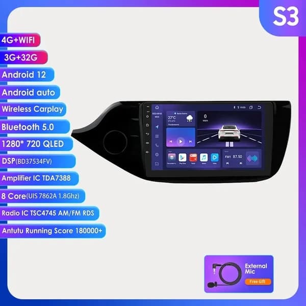Android-autostereo, Carplay, GPS, S7