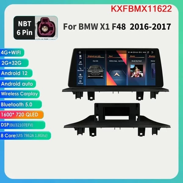 Android-auton multimedia-soitin, 4G-yhteys, AI QLED-näyttö, (S6) 6G-64G NBT AI