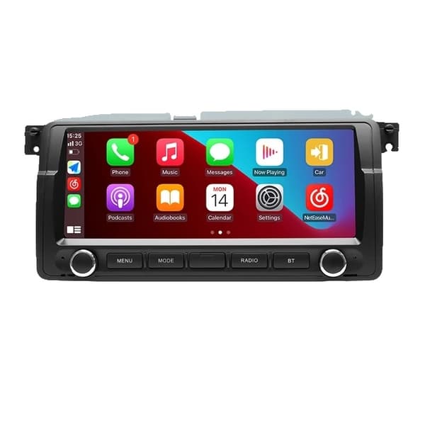 Trådløs Carplay bilradio, Android 14 DSP GPS-navigation, 128GB IPS lyd., 4GB 64GB OBD2 Cam