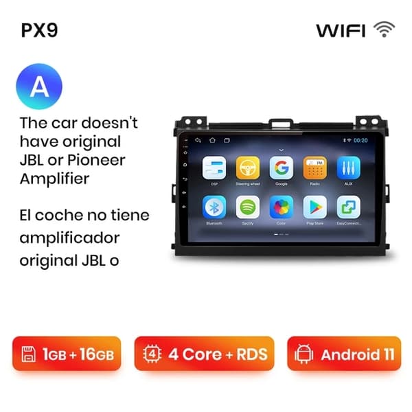 CarPlay-autoradio, langaton yhteys, monimediaominaisuudet, WIFI 1GB-32GB A-1