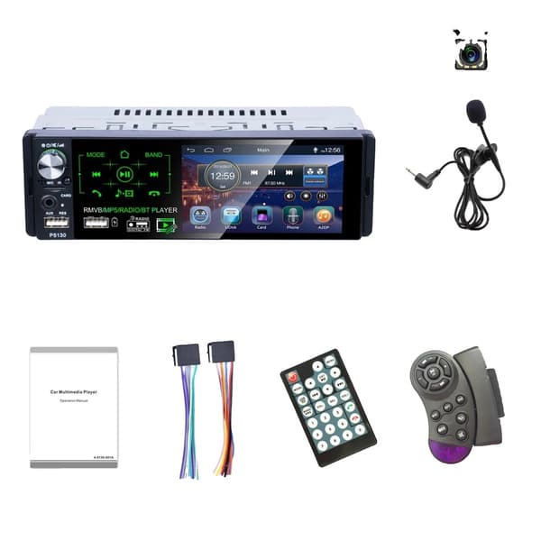 Bilradio, RDS-mikrofon, multimediaspelare, Med 12 LED-kamera