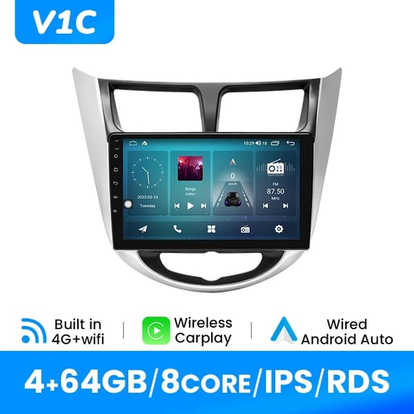Bilradio, AI-stemmestyring, Android 12-kompatibilitet, S2C (4GB 64GB)