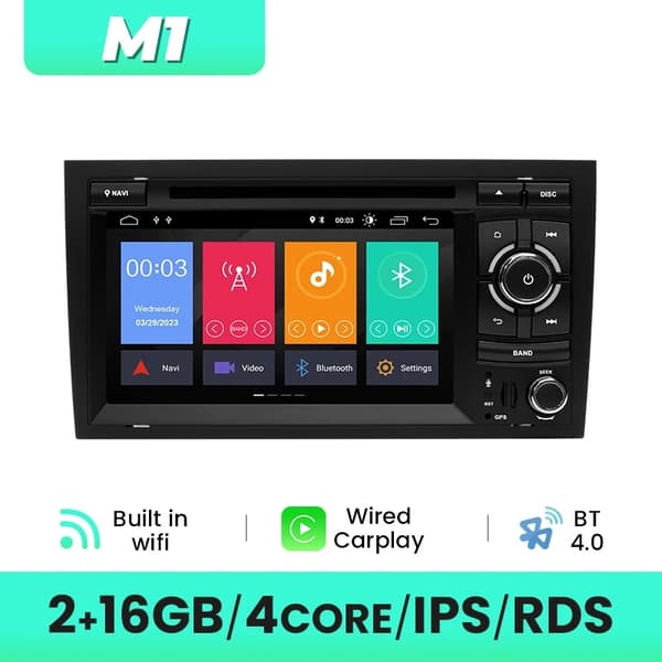 Bil DVD-spelare, GPS-navigation, Android 12, 4Core 2GB 32GB