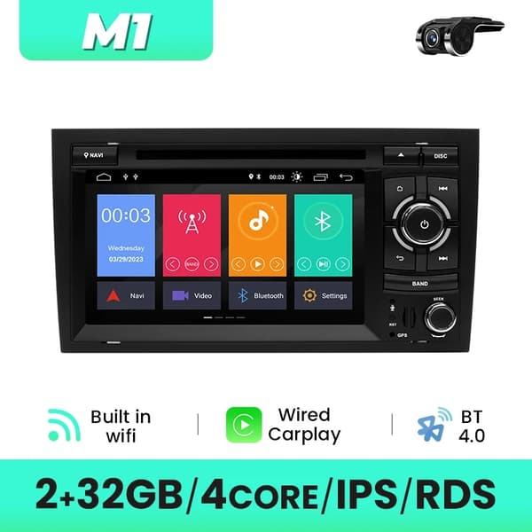 Bil DVD-spelare, GPS-navigation, Android 12, 4Core 2GB 32GB