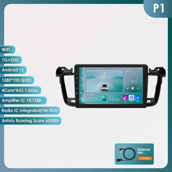 Bilradio, Android 12 kompatibilitet, Quad Octa Core processor, W1