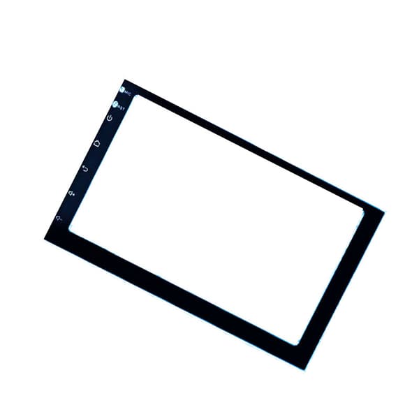 INF Hærdet glas Car Navigation Screen Protector med Carbon Fiber Black Border