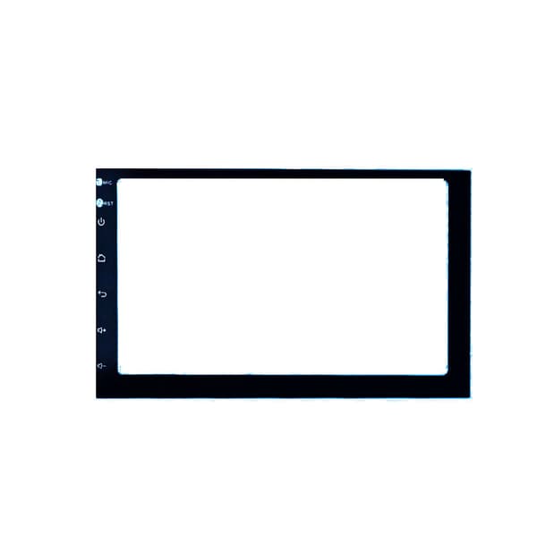 INF Hærdet glas Car Navigation Screen Protector med Carbon Fiber Black Border